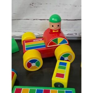 Vintage Hilco Magnet Block Building Set with Shape Sorter Bucket Made in Japan